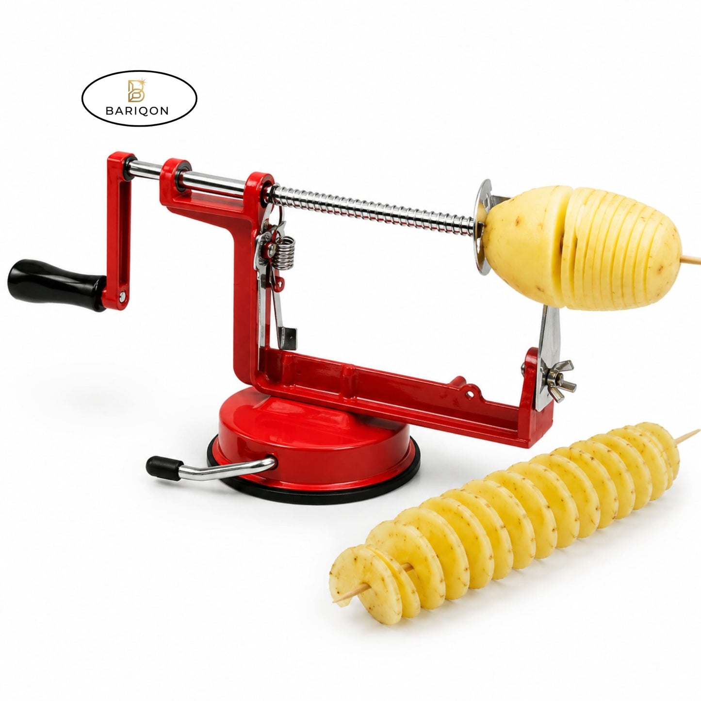Manual Spiral Potato Slicer – Tornado Potato Cutter with Suction Base