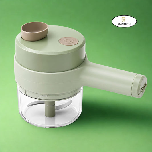 4-in-1 USB Rechargeable Electric Mini Food Chopper & Vegetable Cutter | Portable Kitchen Chopper