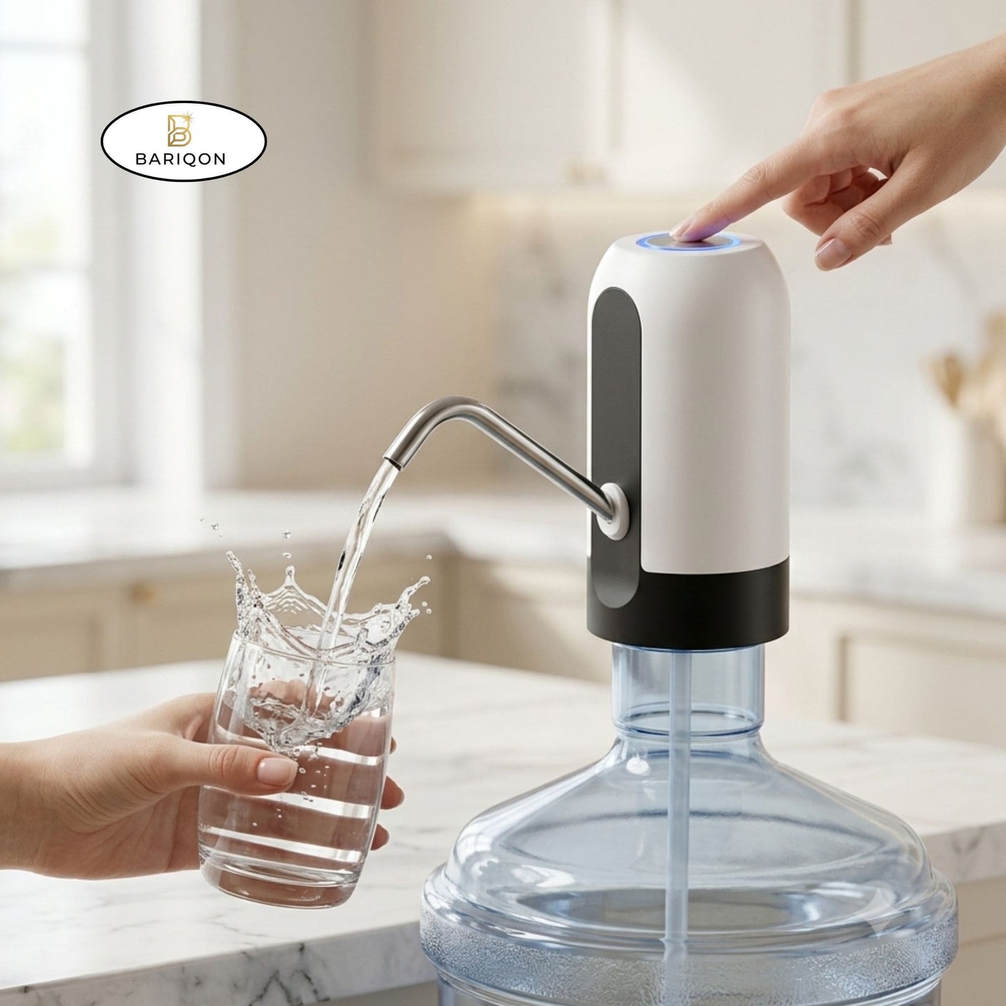 Automatic Rechargeable Water Bottle Dispenser Pump – USB Electric Drinking Water Pump for 19L, 10L & 5 Gallon Bottles