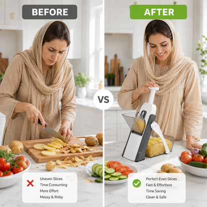 Adjustable Mandoline Vegetable Slicer – 1–8mm Multi-Function Potato & Vegetable Cutter