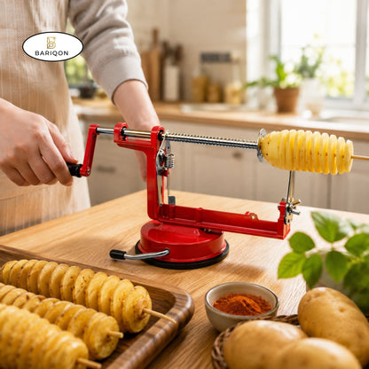 Manual Spiral Potato Slicer – Tornado Potato Cutter with Suction Base